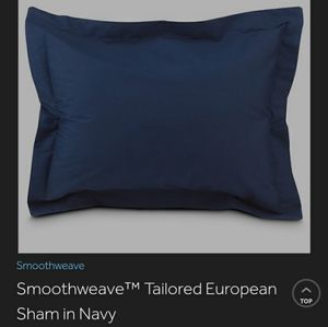 Smoothweave - Tailored European Sham (Navy)